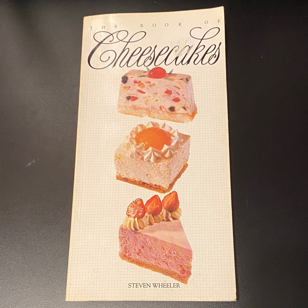 Vintage Cheesecake Cookbook with Colorful Cover